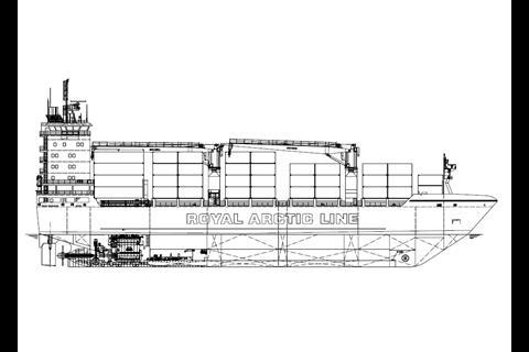 The ACV 606 arctic container vessel design, part of P&S Werft's latest order